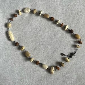 Silpada Multi-Stone Tan Disc Necklace Retired